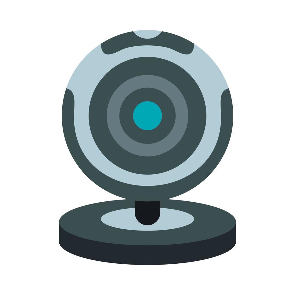 icône de webcam, style plat vecteur