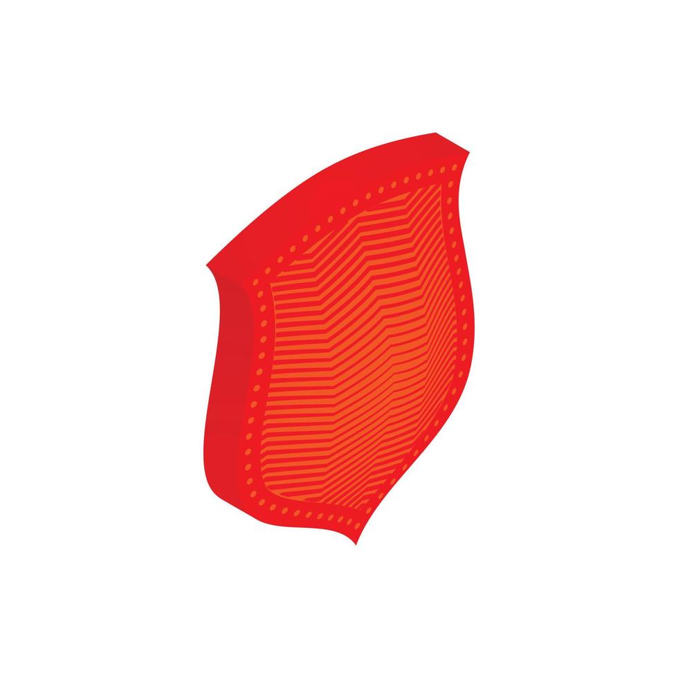 icône de bouclier rouge, style 3d isométrique vecteur