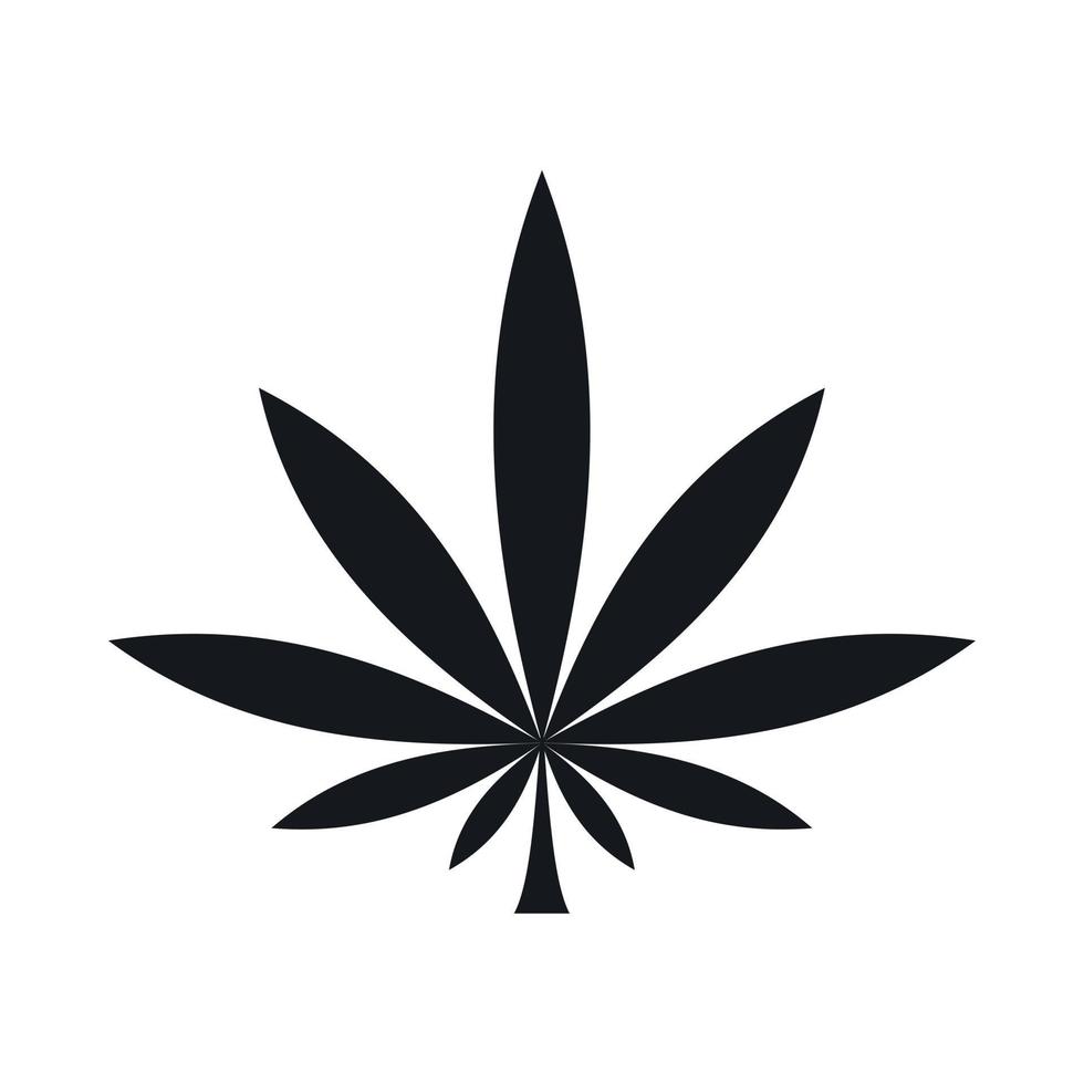 icône de feuille de cannabis, style simple vecteur