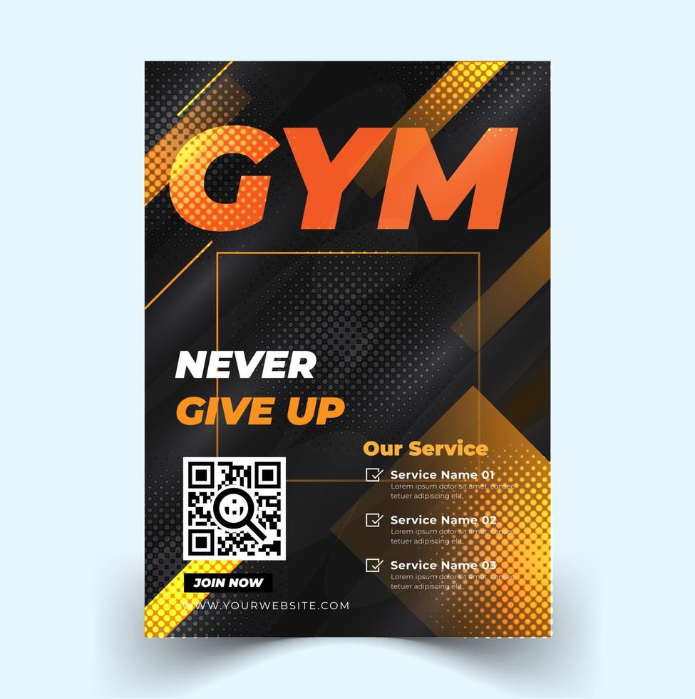 modèle de flyer fitness gym moderne et élégant. modèle vectoriel eps