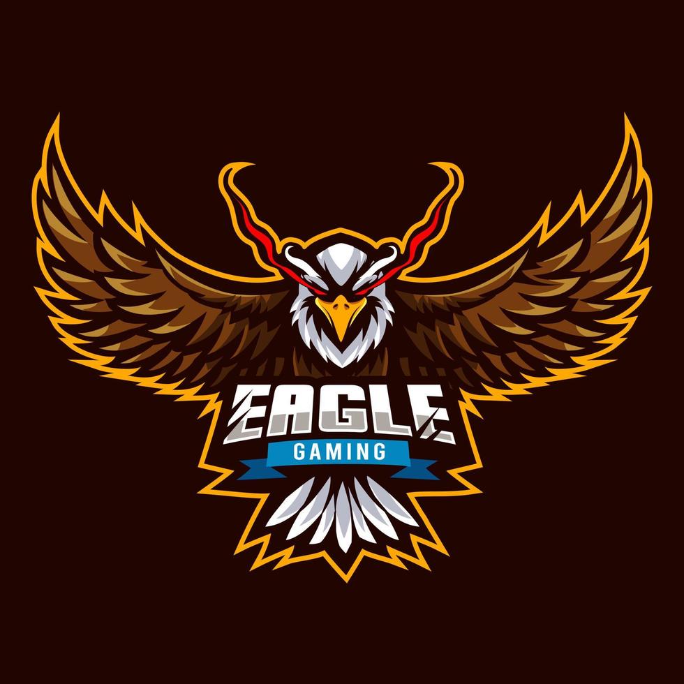 vecteur de conception de logo de mascotte d'aigle avec un style de concept d'illustration moderne pour l'impression de badges, d'emblèmes et de t-shirts