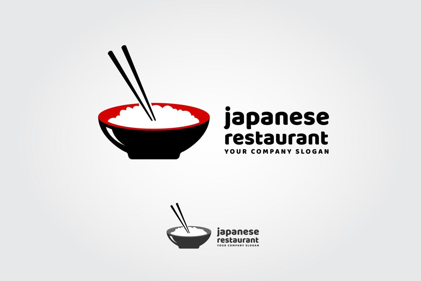 restaurant japonais est un modèle de logo polyvalent, peut être utilisé dans toutes les entreprises liées à la cuisine asiatique, au riz, à la restauration rapide, aux restaurants, etc. vecteur