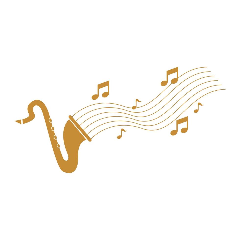 création d'icône logo saxophone vecteur