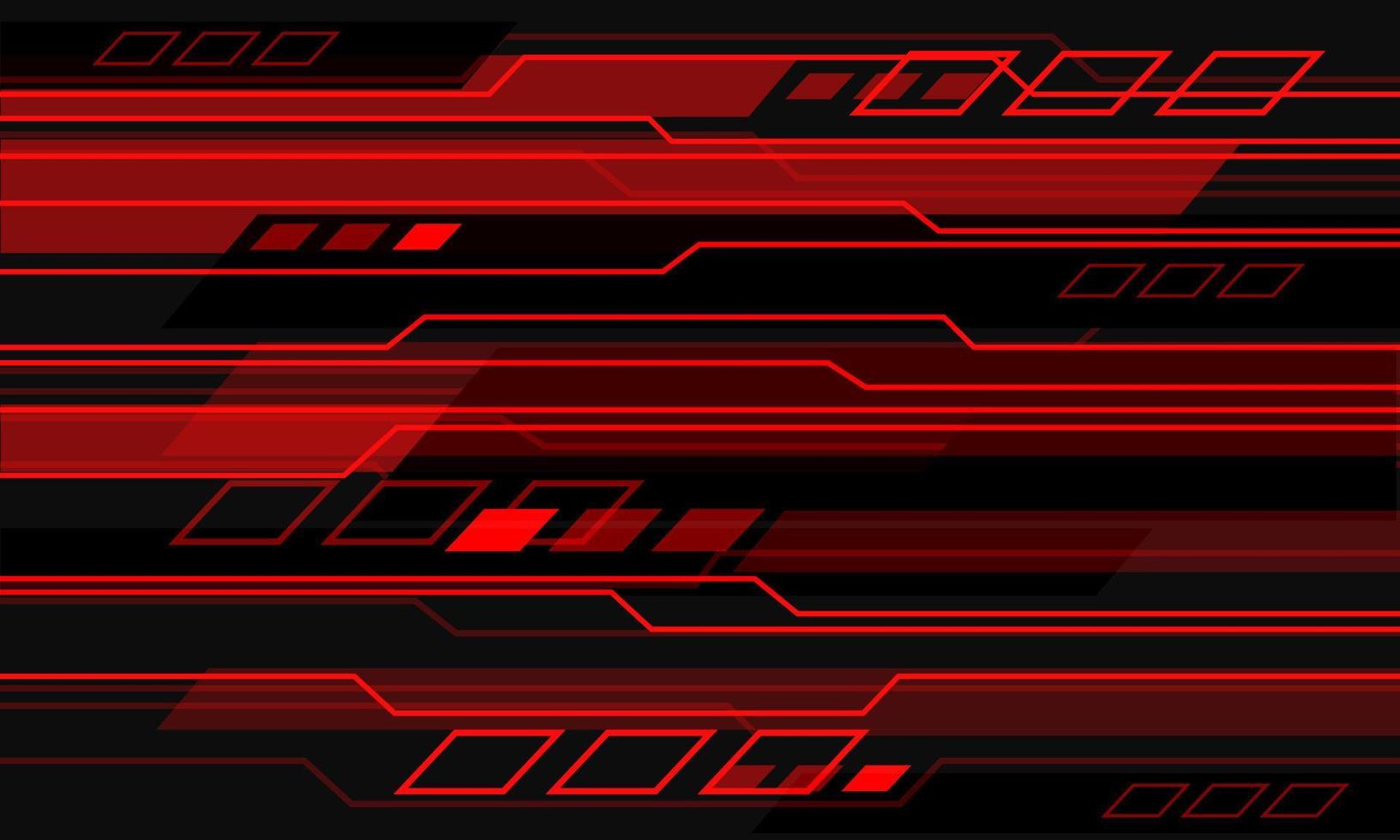 abstrait ligne rouge noir circuit cyber design géométrique technologie futuriste ultramoderne fond vecteur