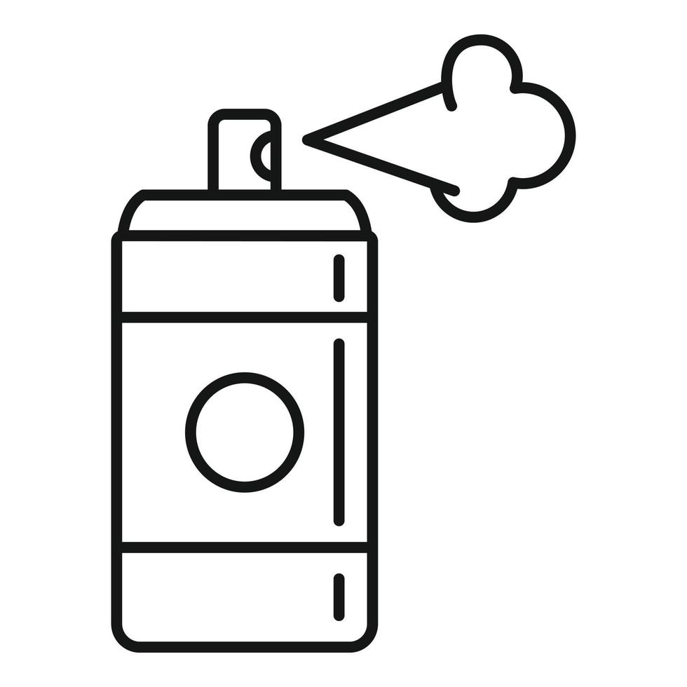 icône de bouteille de spray déodorant, style de contour vecteur