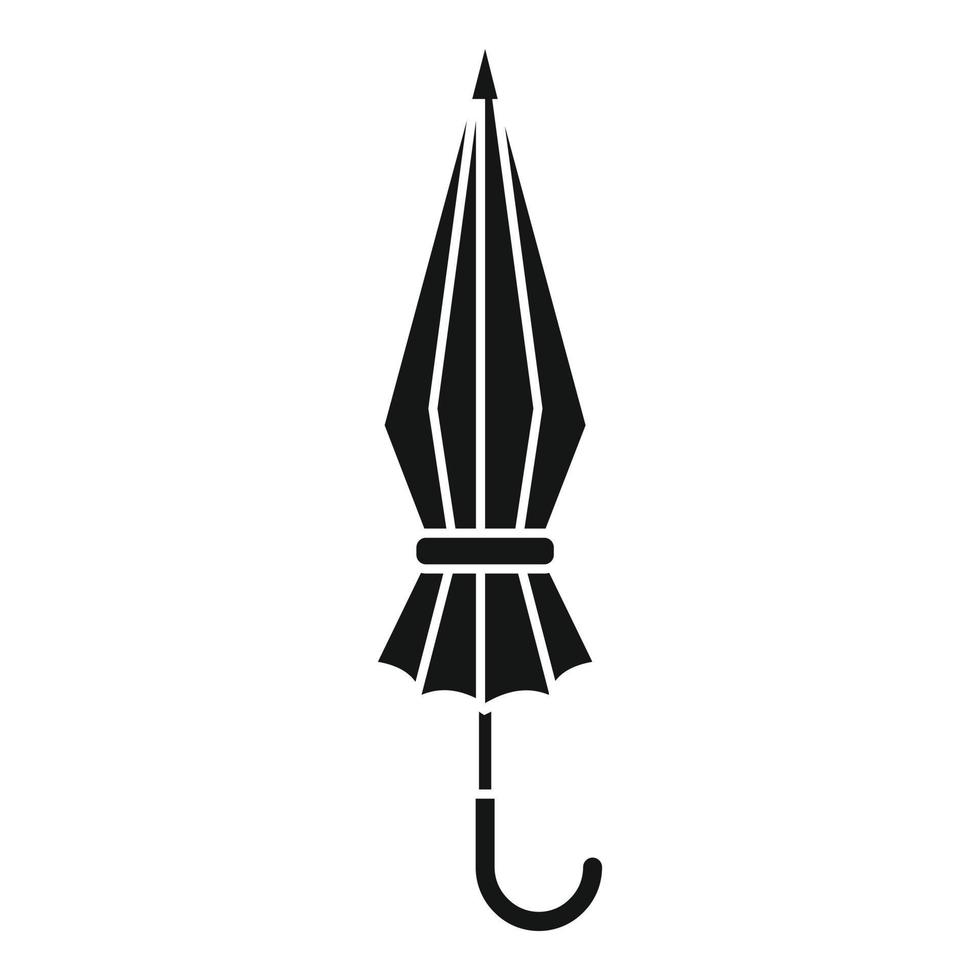 icône de parapluie fermé, style simple vecteur
