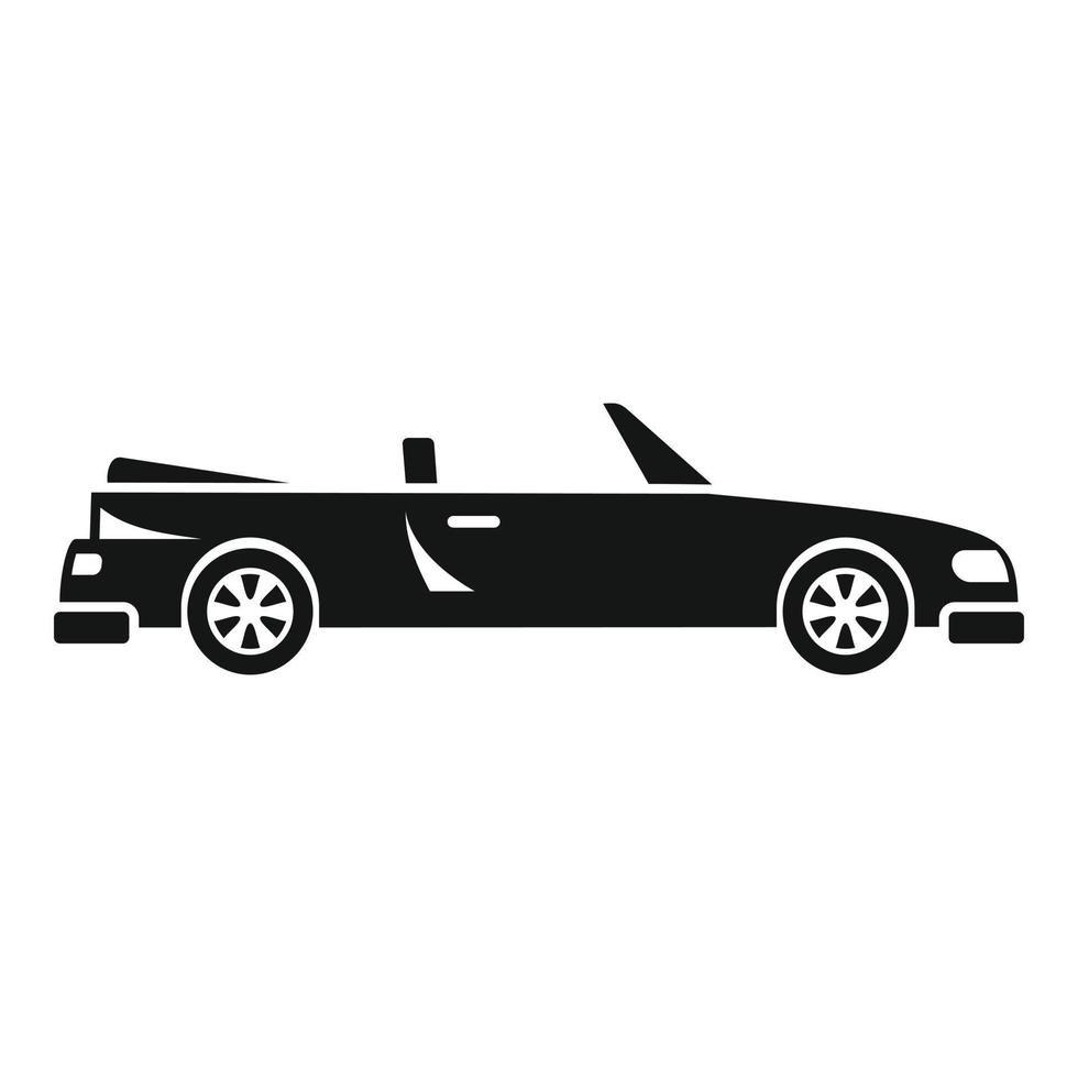 icône de voiture cabriolet, style simple vecteur