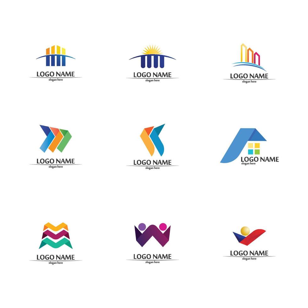 icône d'entreprise et graphique vectoriel de conception de logo
