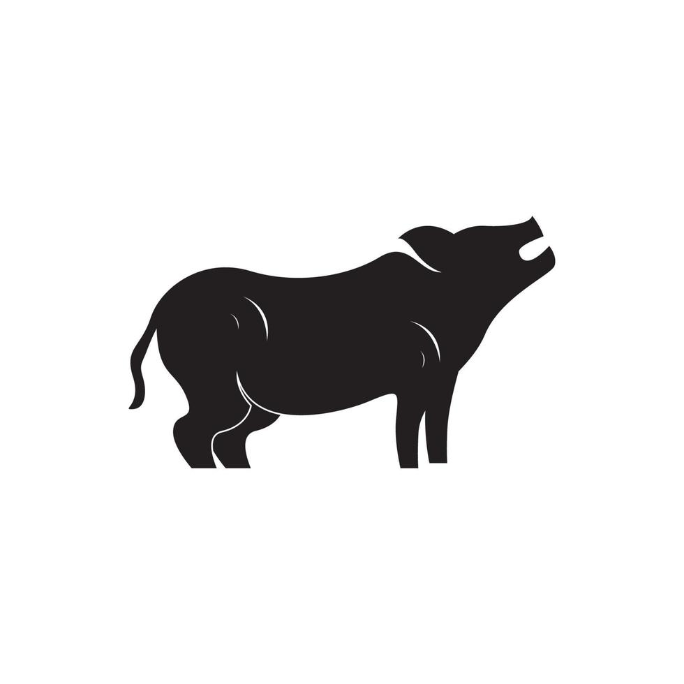 icône de cochon et illustration vectorielle de symbole vecteur