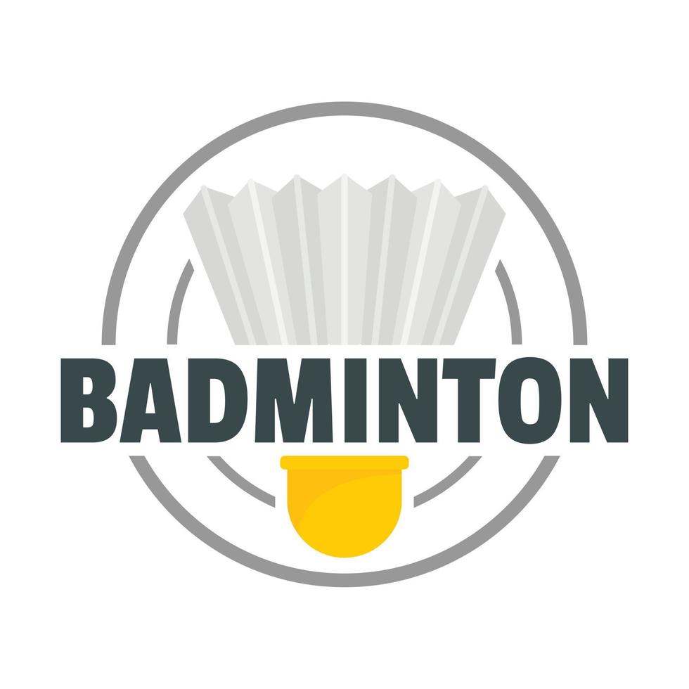 logo cible de badminton, style plat vecteur