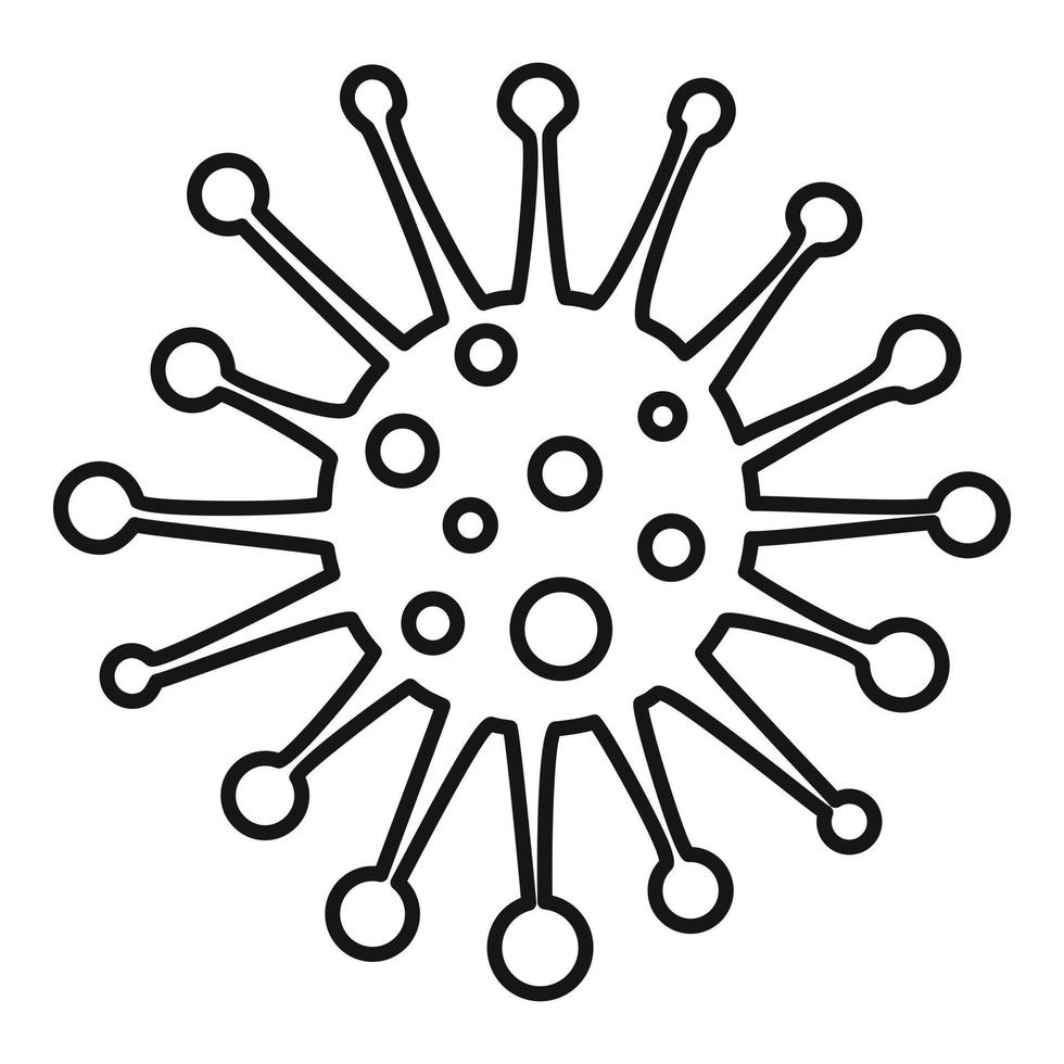 icône de virus probiotique, style de contour vecteur