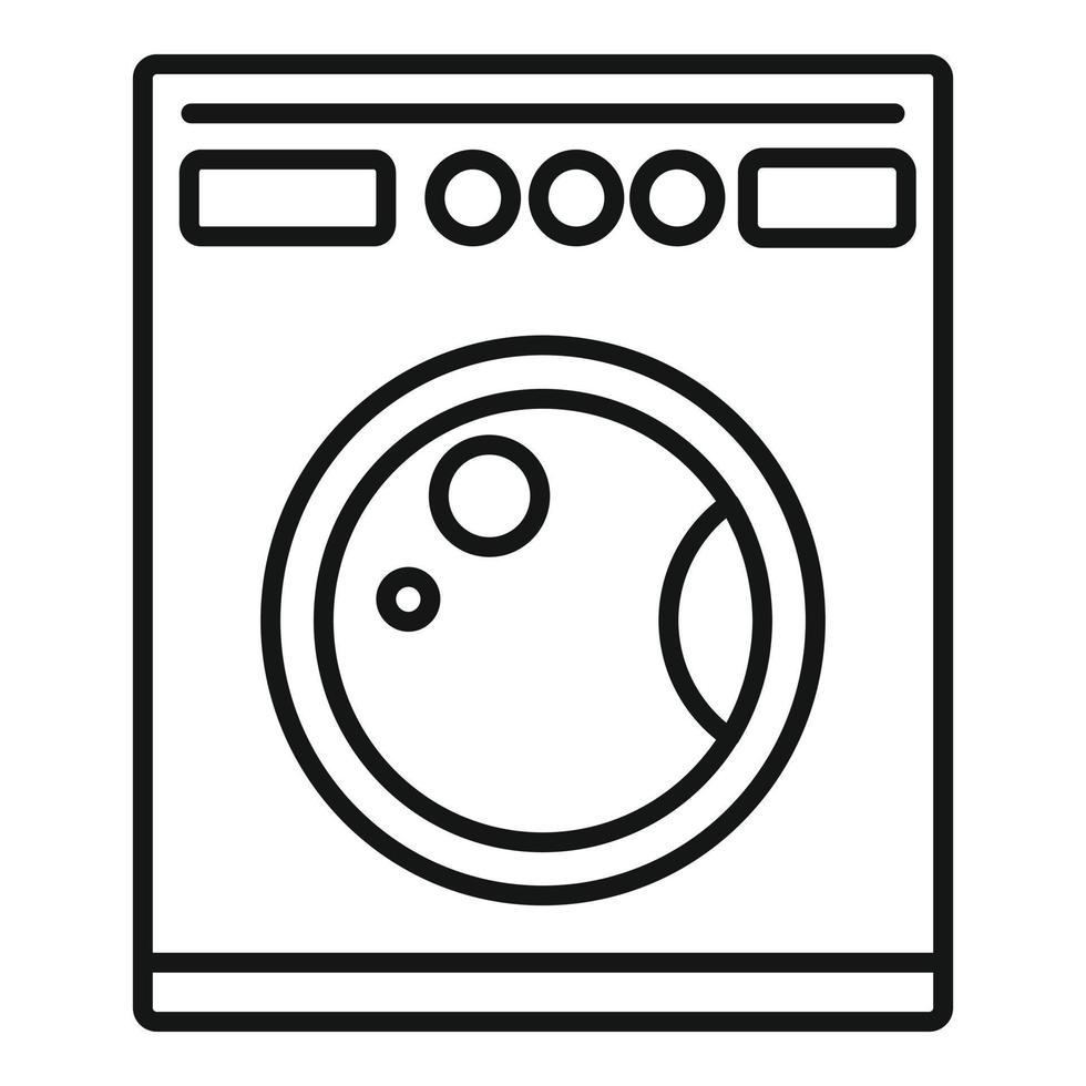 icône de machine à laver, style de contour vecteur
