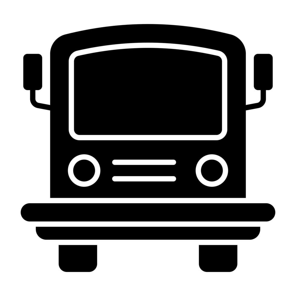 une icône de conception modifiable de bus scolaire vecteur