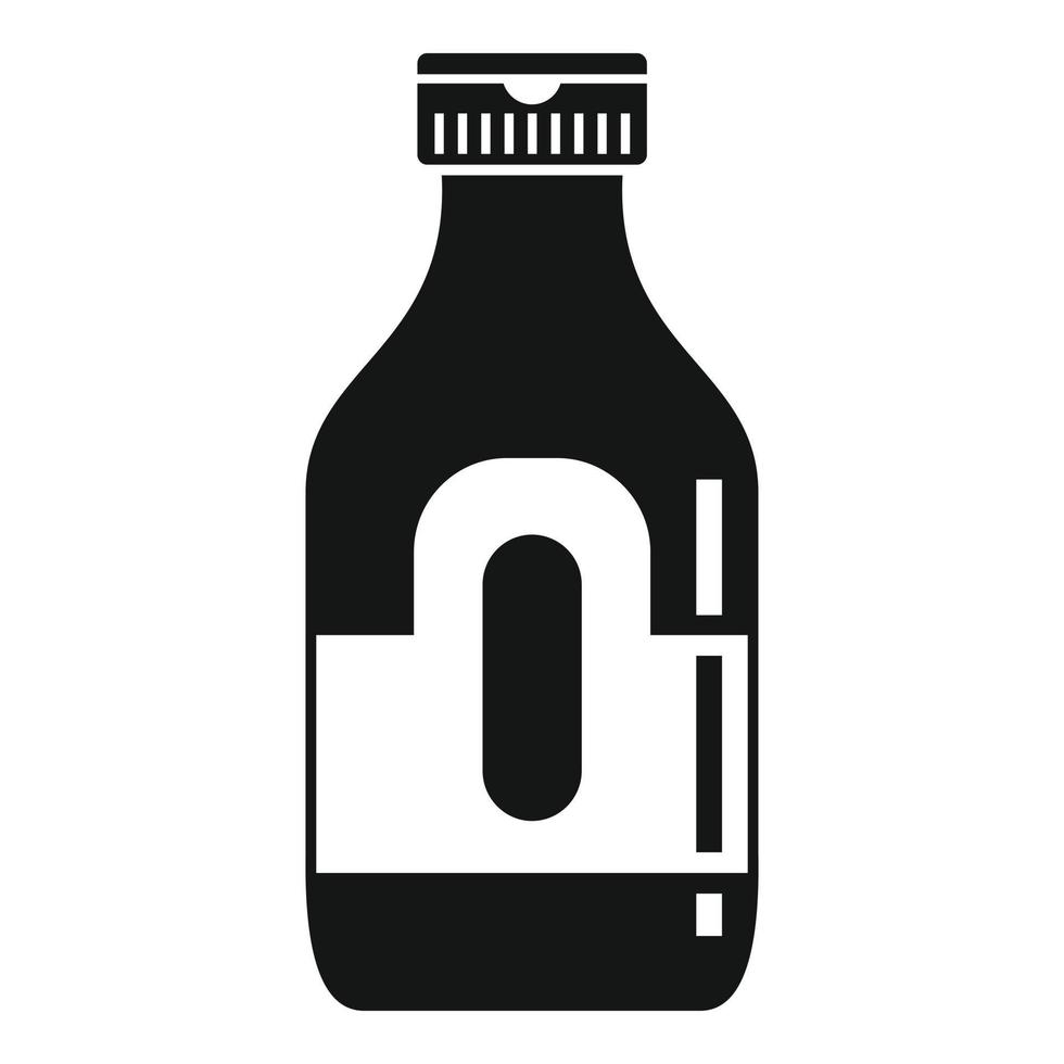 icône de bouteille de sauce à l'ail, style simple vecteur