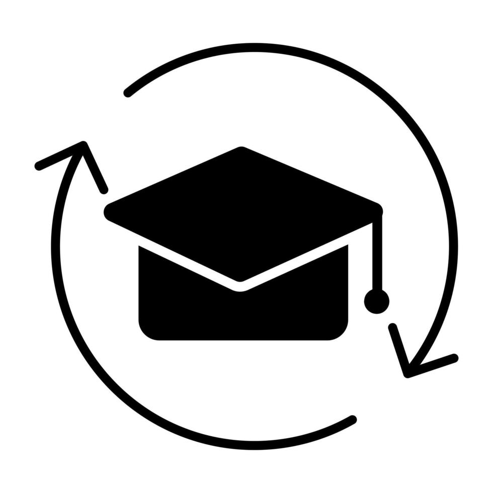 icône de conception parfaite de rafraîchissement académique vecteur