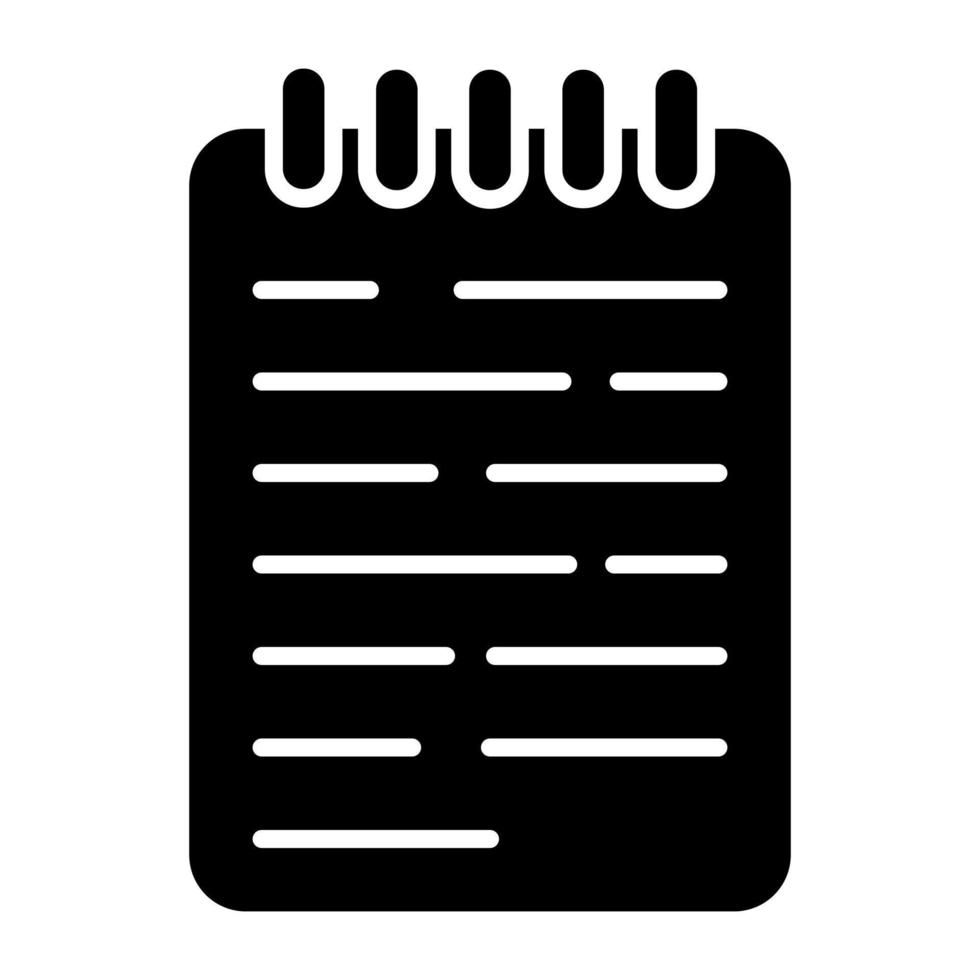 icône de conception créative du bloc-notes vecteur