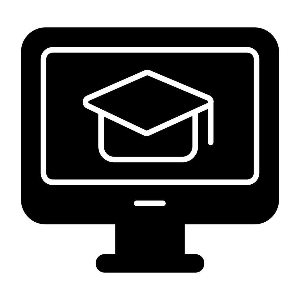 une conception d'icône de l'éducation en ligne vecteur