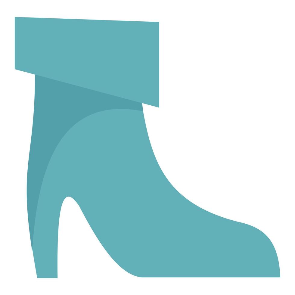 icône de chaussure en cuir bleu, style plat vecteur