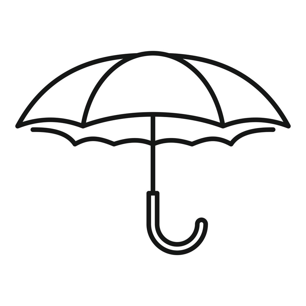 icône de parapluie homme, style de contour vecteur