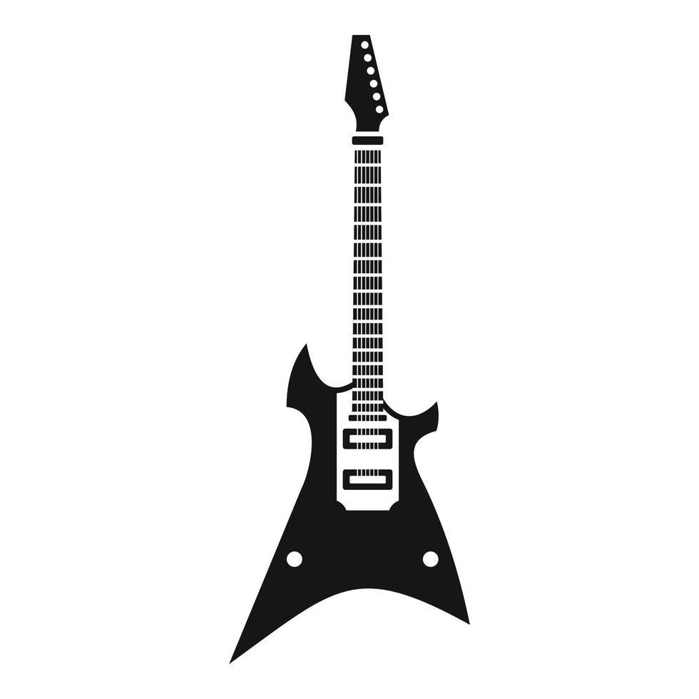 icône de guitare électrique, style simple vecteur
