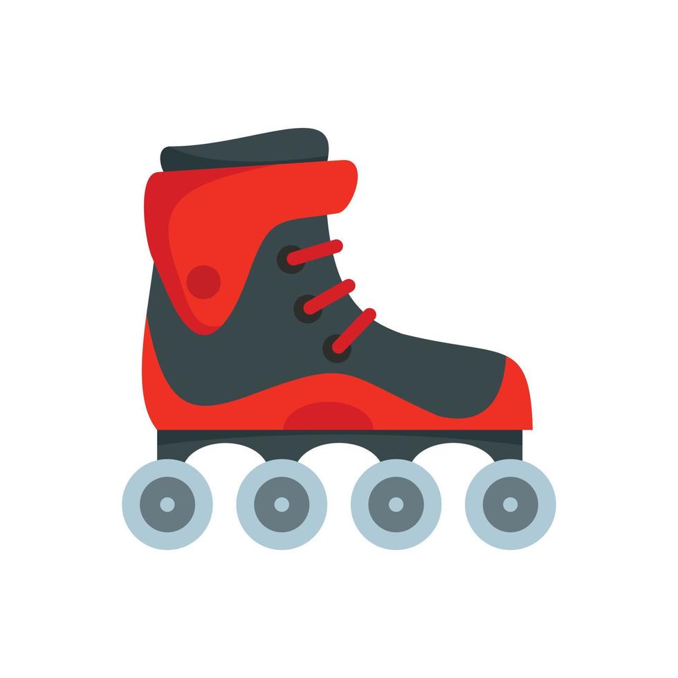 icône de patins à roues alignées freestyle, style plat vecteur