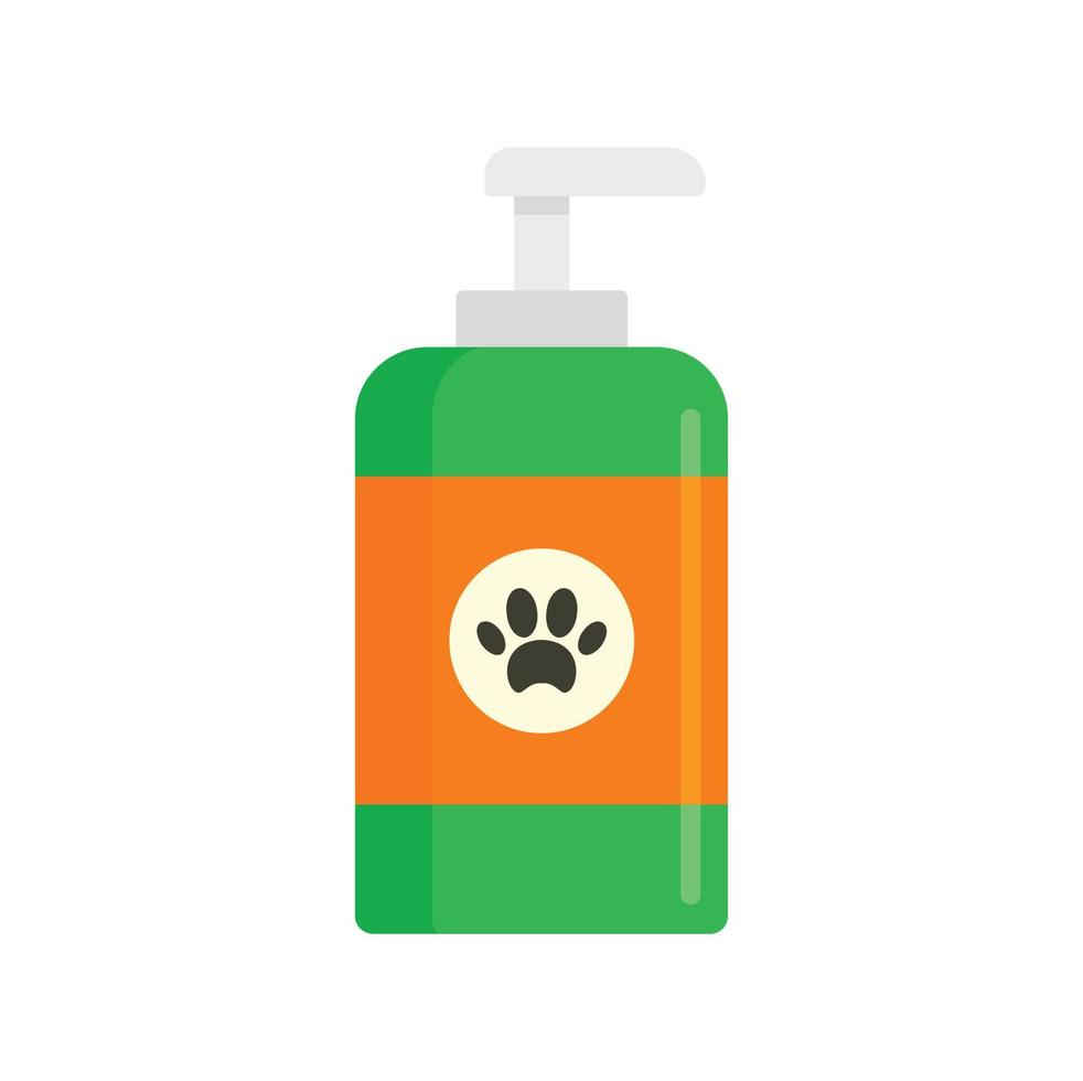 icône de savon de lavage pour animaux de compagnie, style plat vecteur