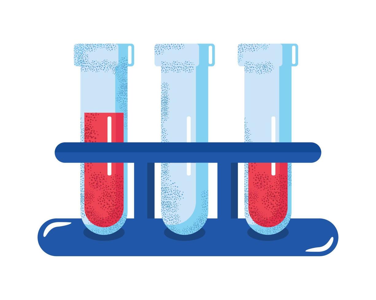 test de tubes avec du sang vecteur