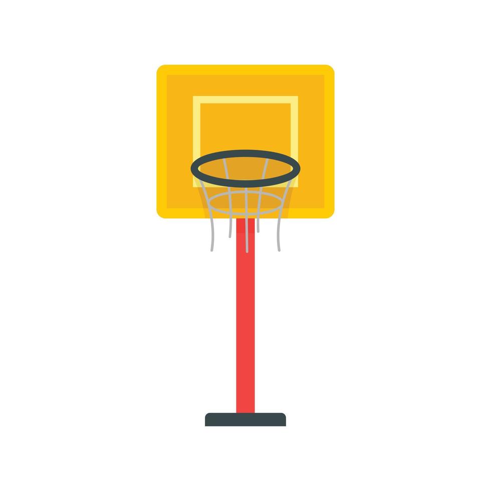 icône de la tour de basket-ball, style plat vecteur