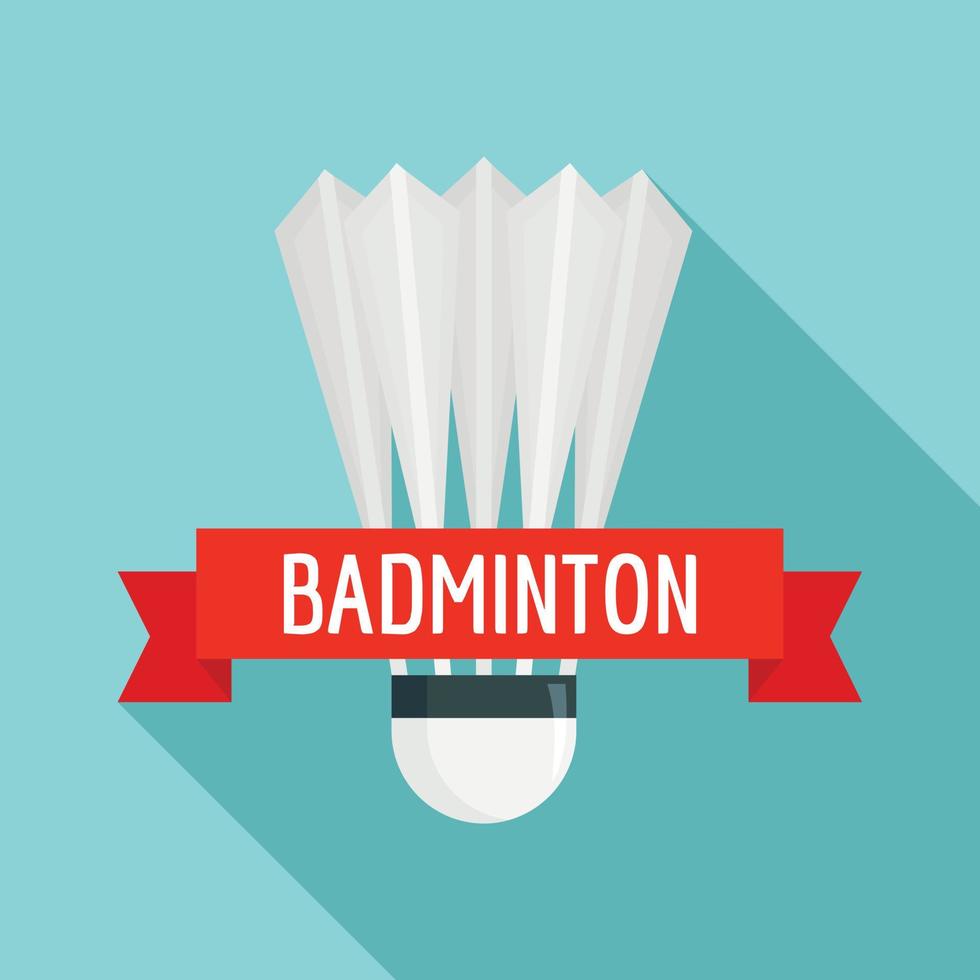 logo de sport de badminton, style plat vecteur