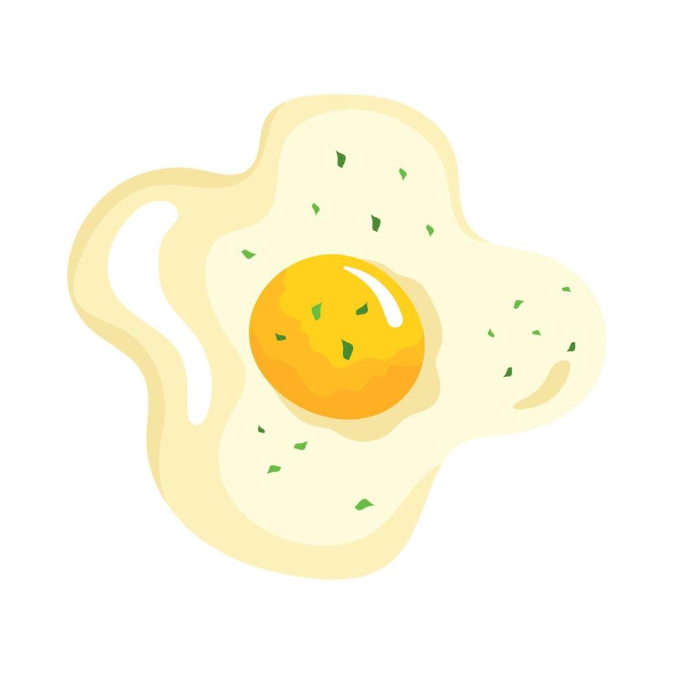 petit déjeuner frit aux œufs vecteur