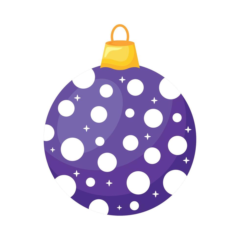 boule violette de noël suspendue vecteur