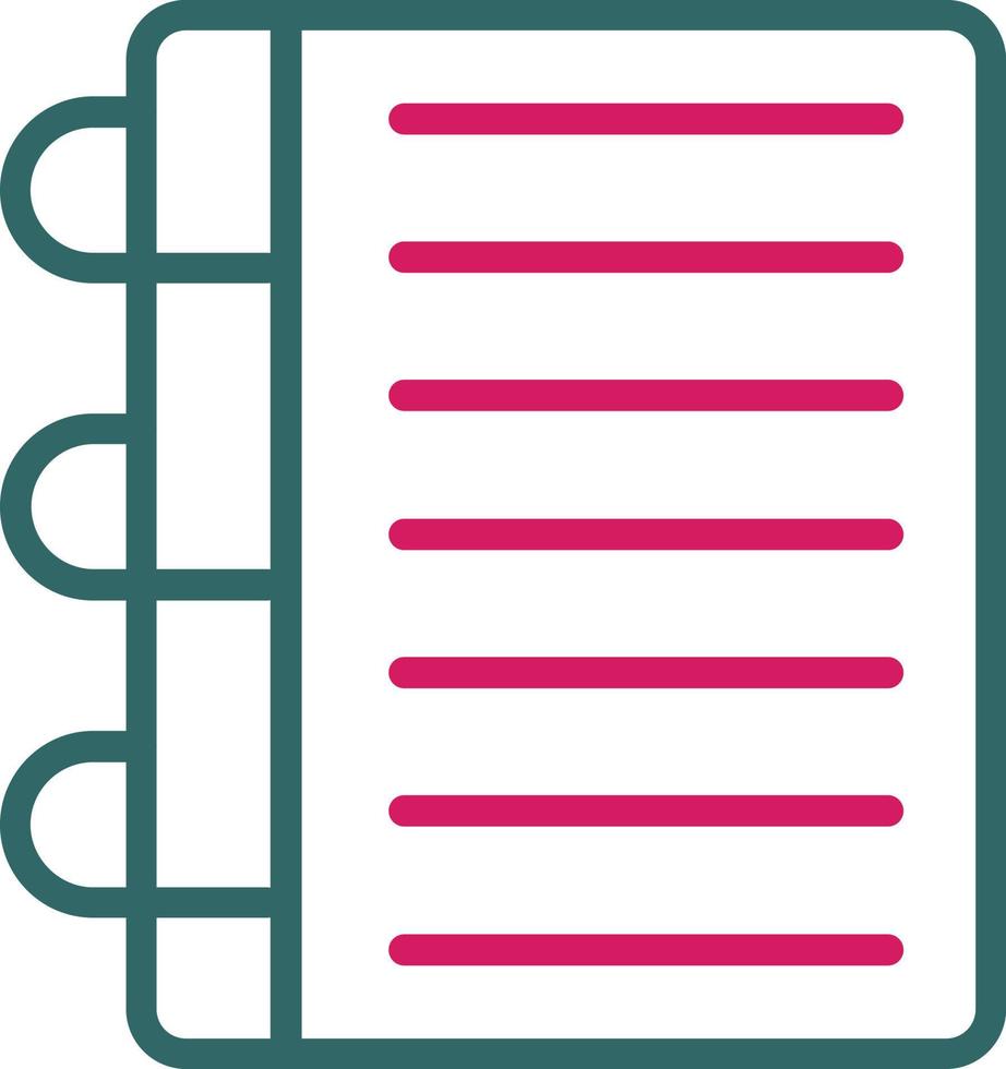 notebookline deux couleurs vecteur