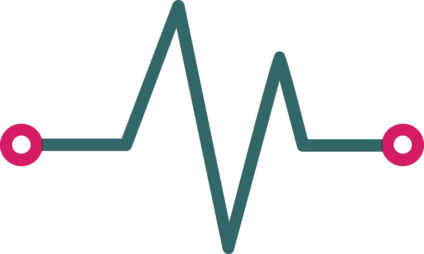 ligne de cardiogramme bicolore vecteur