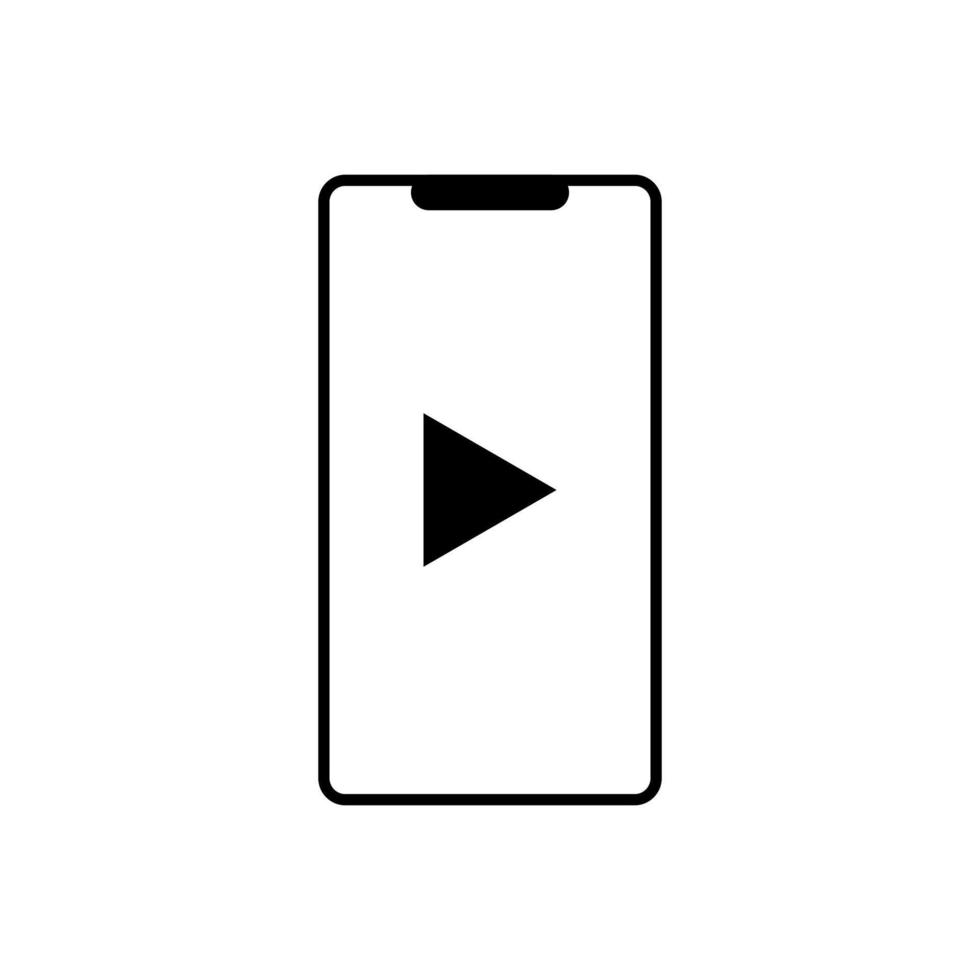 smartphone dessin au trait téléphone mobile logo vecteur icône modèle de conception