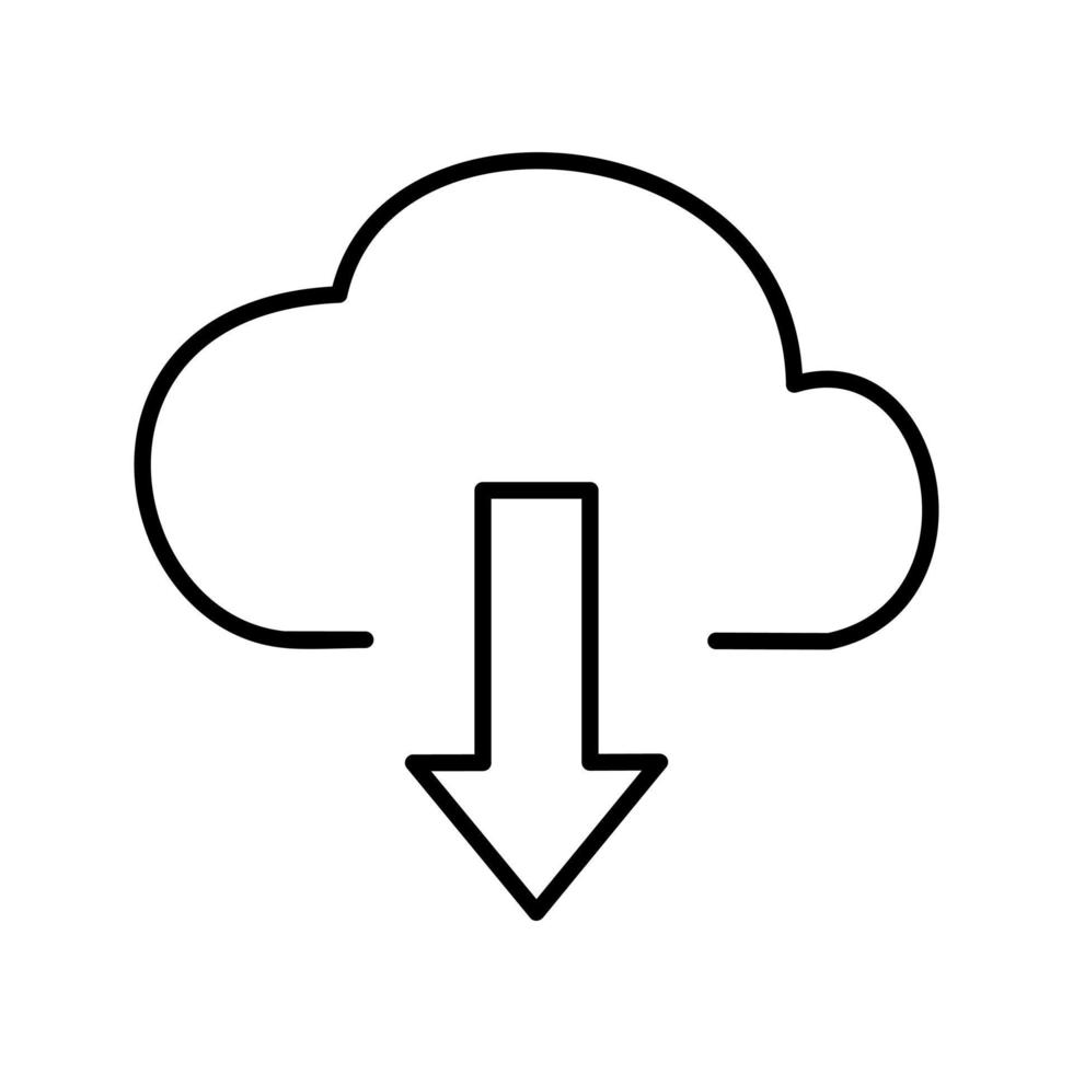 télécharger à partir de l'icône de vecteur de nuage