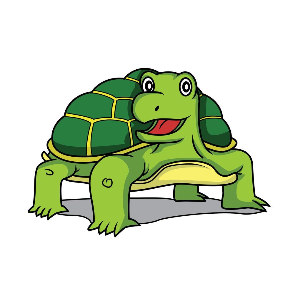 illustration de tortue verte vecteur