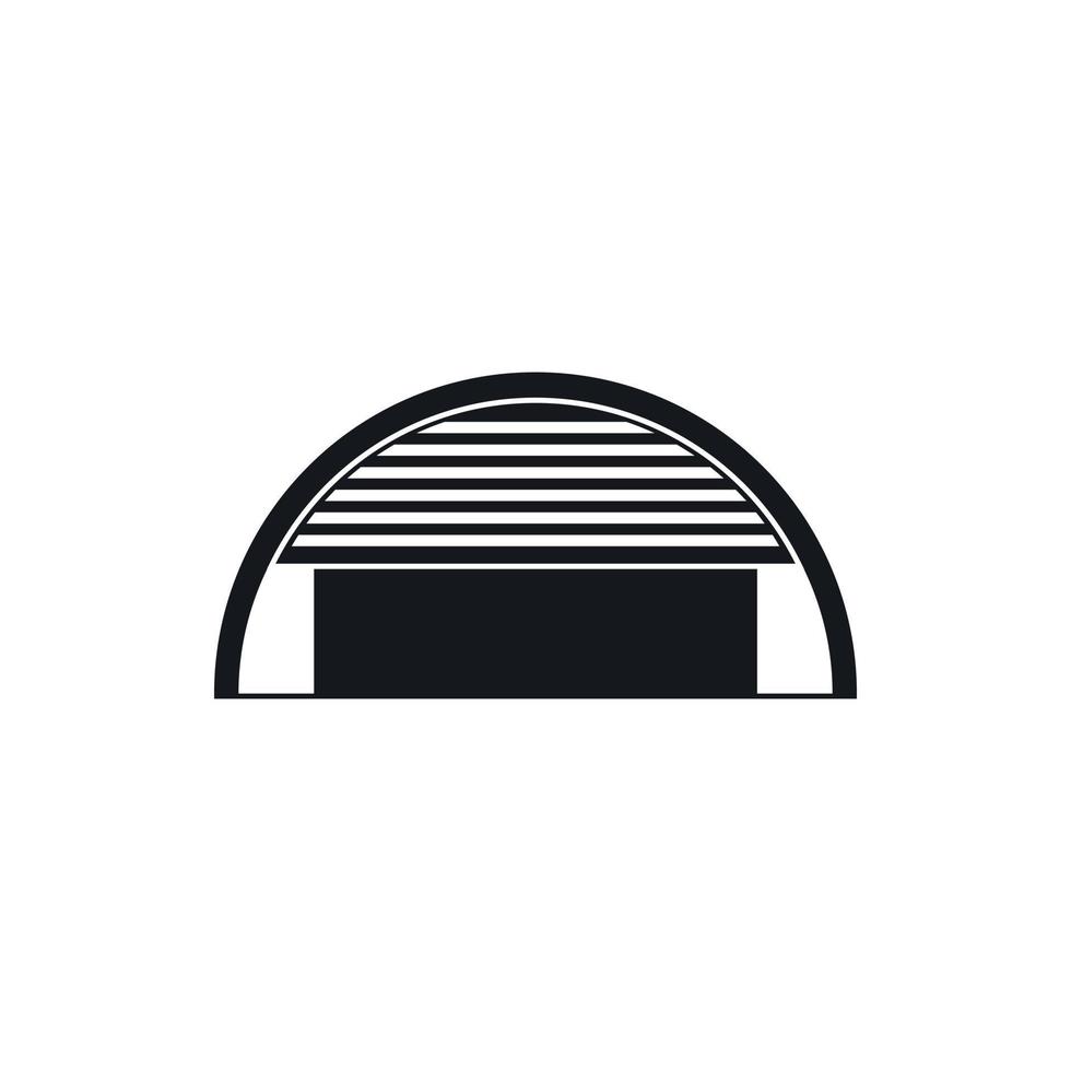 icône de garage rond, style simple vecteur