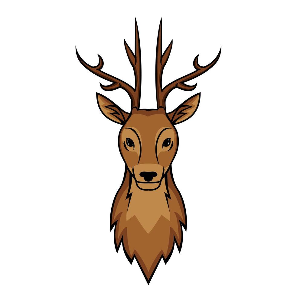 illustration de tête de cerf vecteur