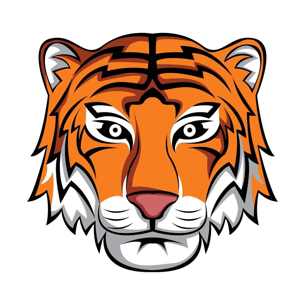 illustration de tête de tigre vecteur