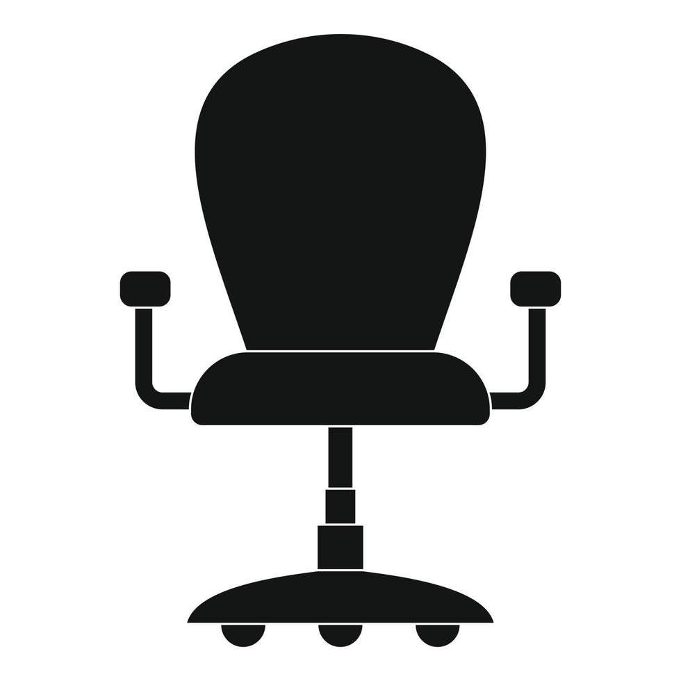 icône de fauteuil en cuir, style simple. vecteur