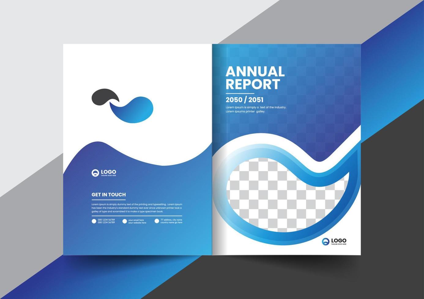 brochure de profil d'entreprise rapport annuel proposition de livret page de couverture mise en page conception de concept vecteur