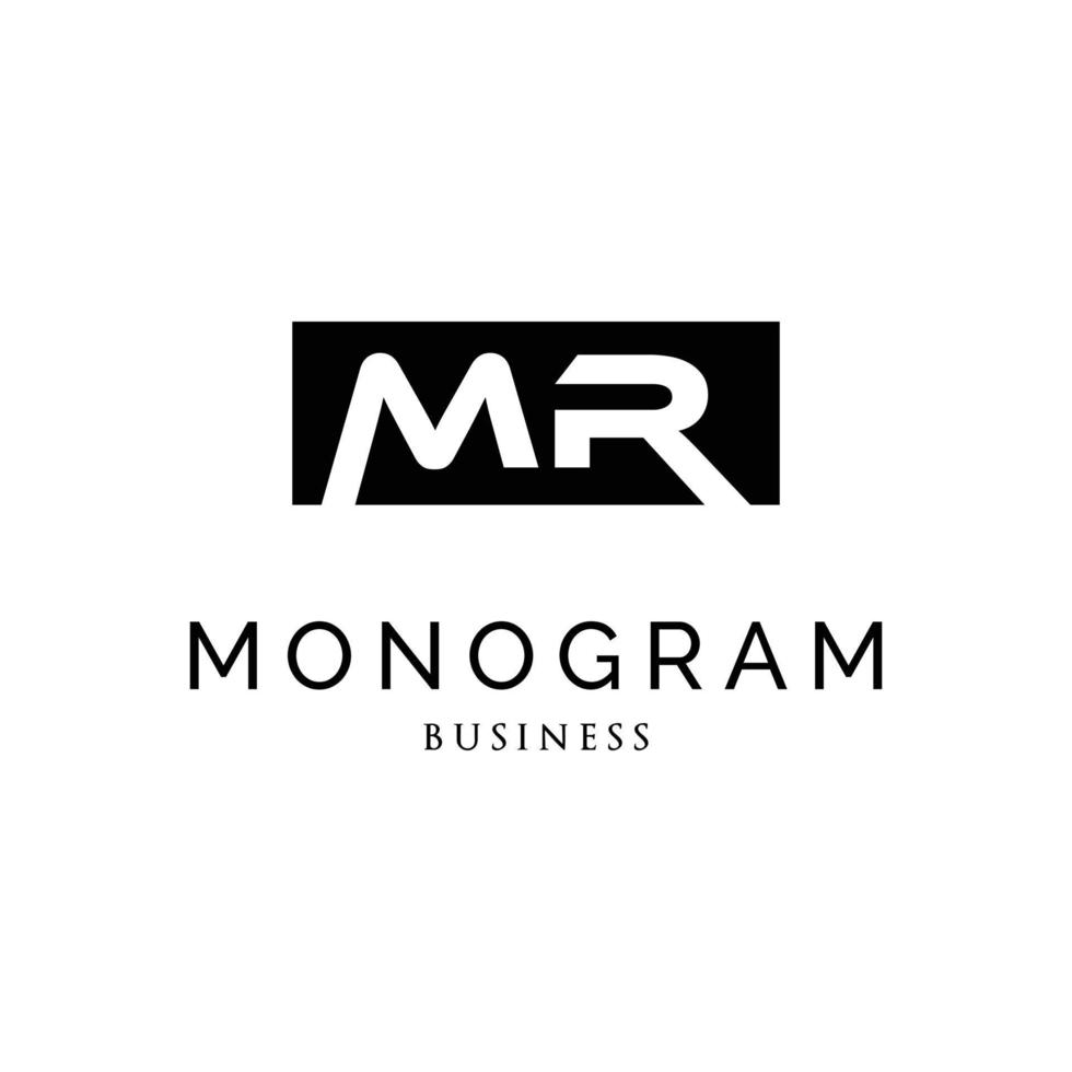 lettre initiale mr modèle de conception de logo monogramme vecteur