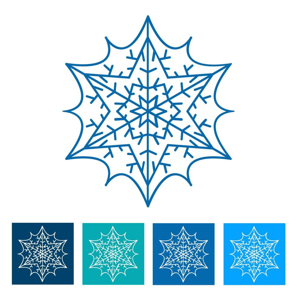 flocon de neige. icône du nouvel an. illustration vectorielle vecteur