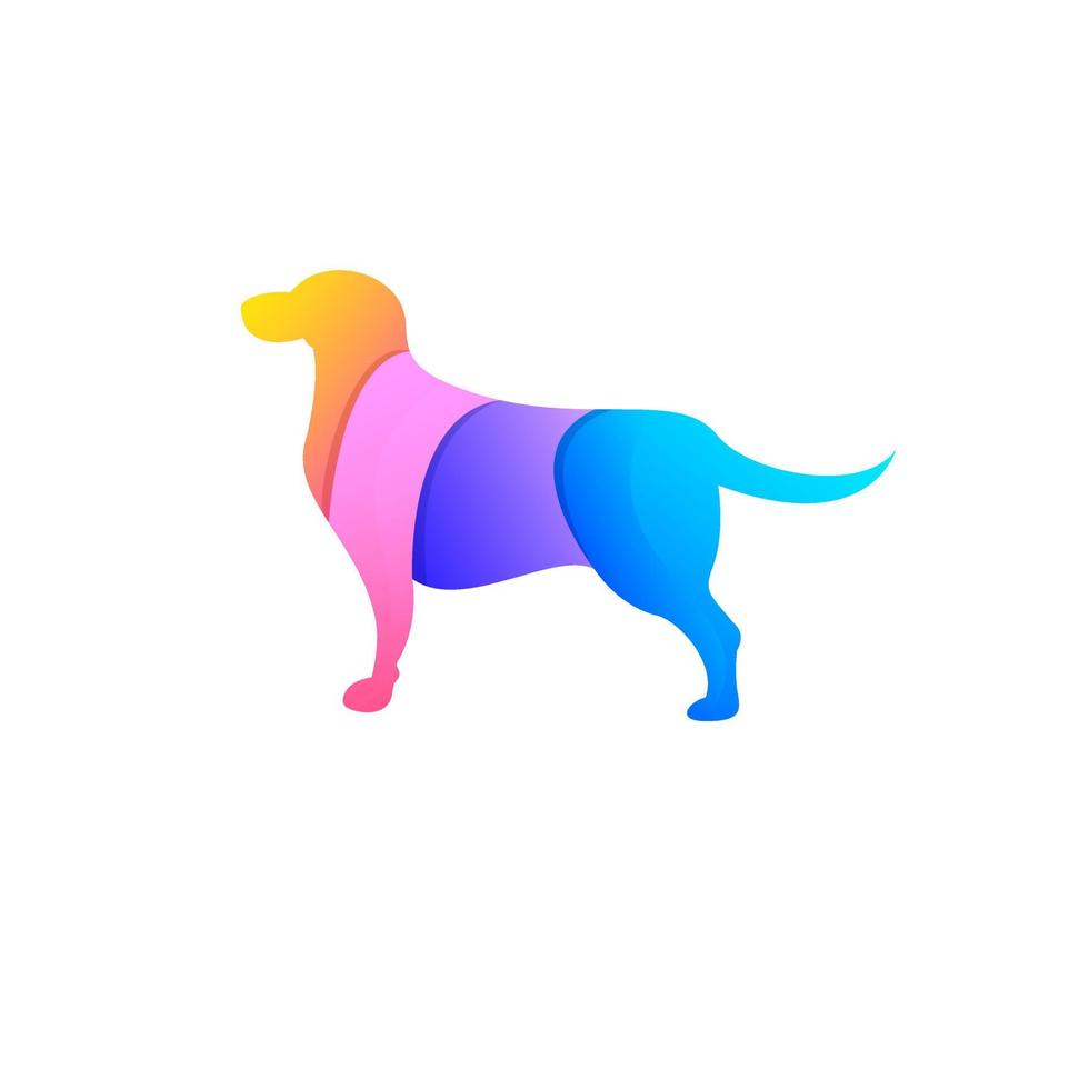 conception de vecteur de chien coloré