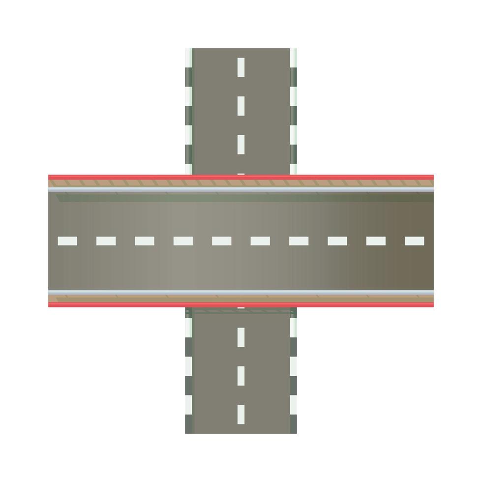 intersection de routes à plusieurs niveaux d'icône d'autoroutes vecteur