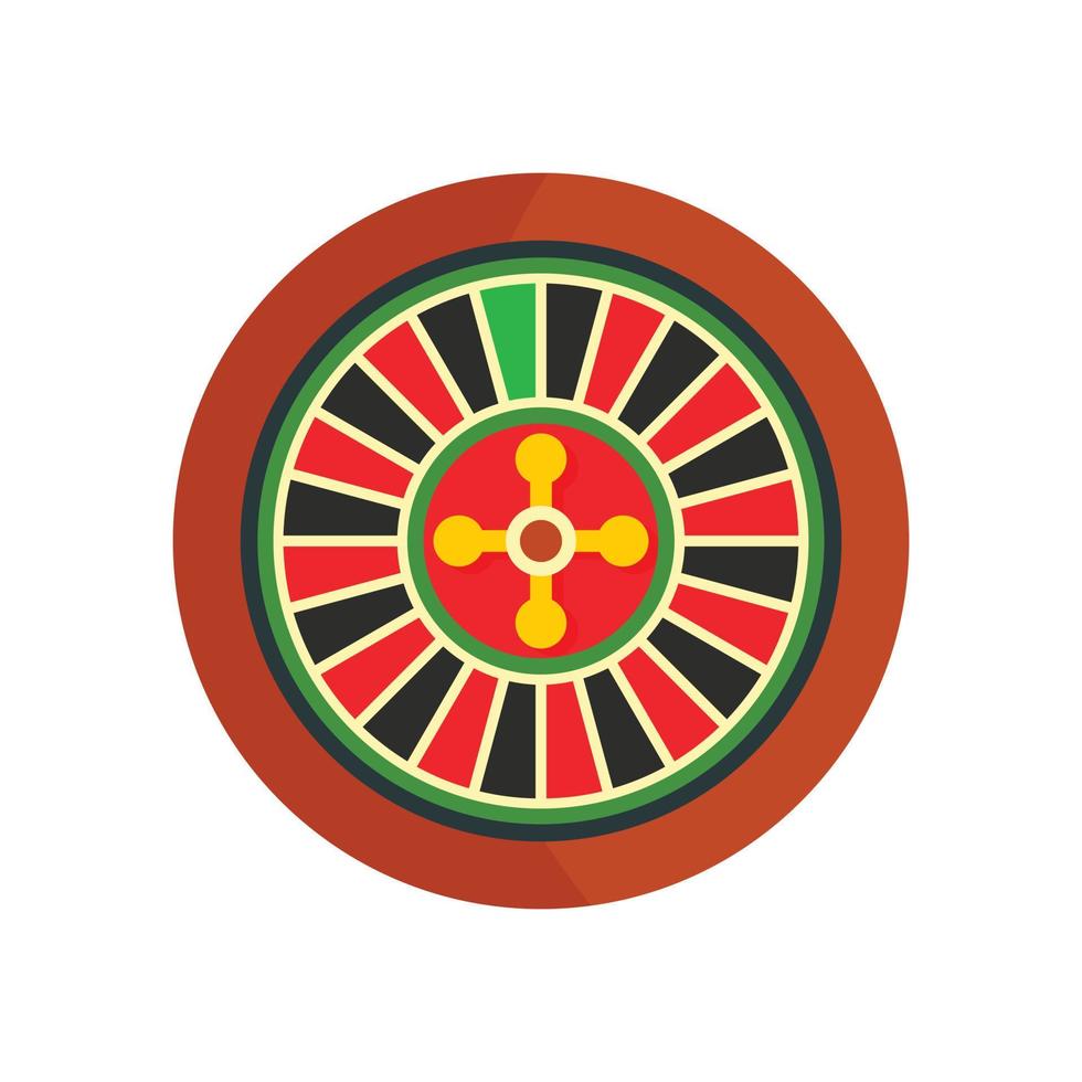 icône de roue de casino, style plat vecteur