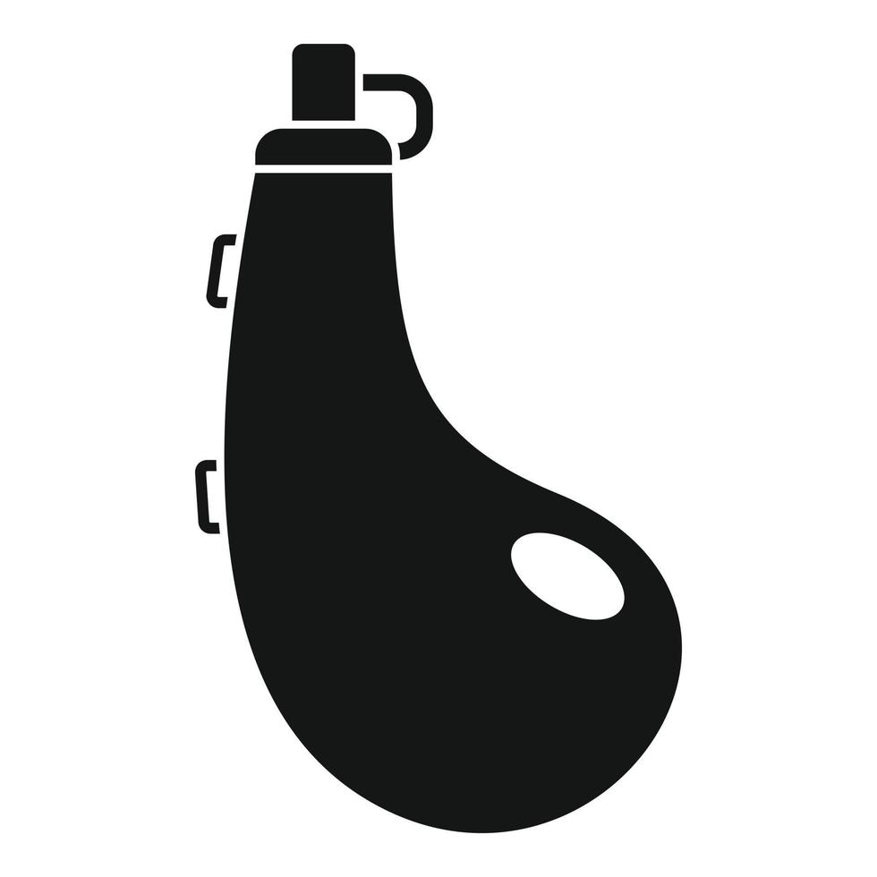 icône de bouteille d'eau de chasseur, style simple vecteur
