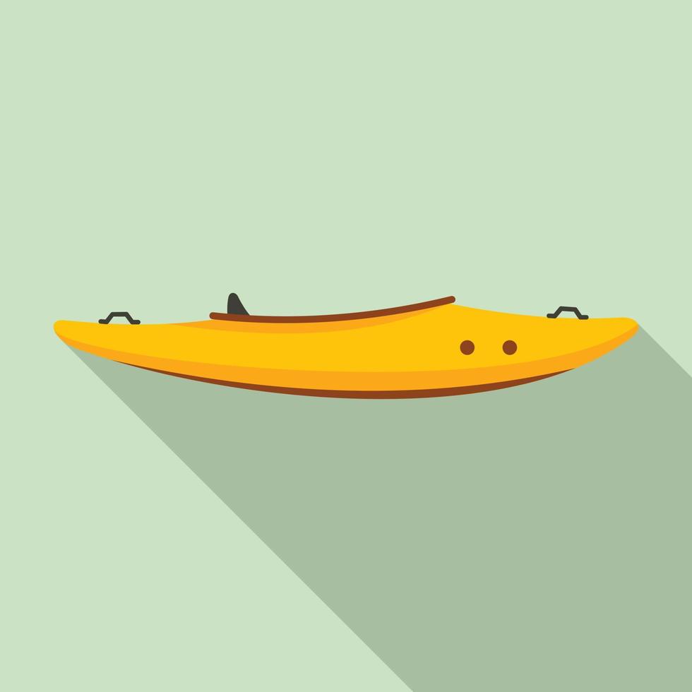 icône de kayak en plastique, style plat vecteur