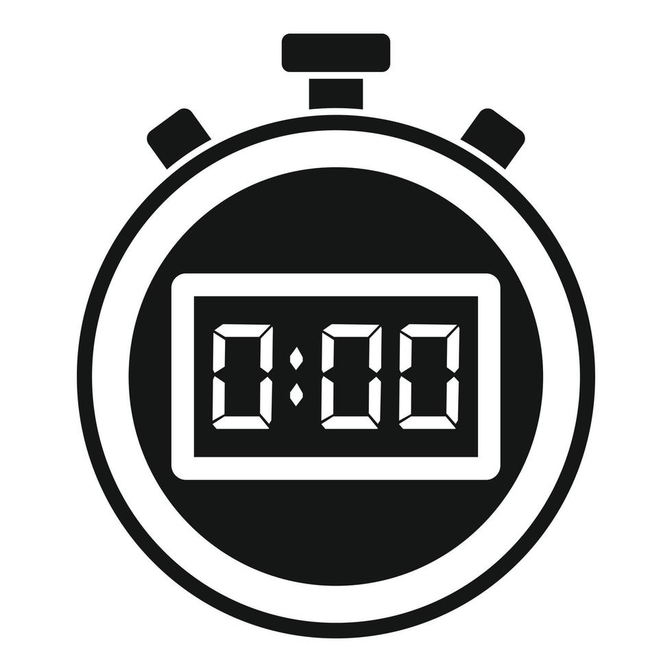icône de chronomètre de sport, style simple vecteur