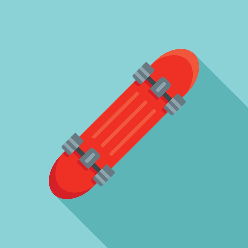 icône de penny board, style plat vecteur